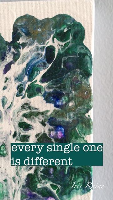 This Fluid Art Acrylic Painting Makes Me Think of a Green Waterfall #shorts смотреть онлайн