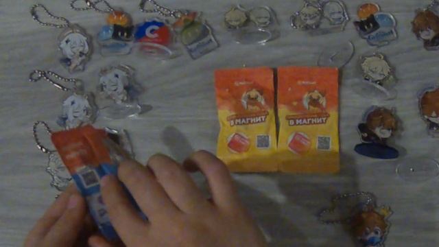 Новая акция Магнит Приключение года в Магнит геншин игра, распаковка геншин брелков из Магнита смотреть онлайн