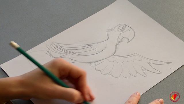 РИО. ГОЛУБЧИК | ЦВЕТНЫЕ КАРАНДАШИ | ГРАФИКА | ХУДОЖЕСТВЕННАЯ РОСПИСЬ. РУКОВОДИТЕЛЬ ХАРИТОНОВА И.А. смотреть онлайн