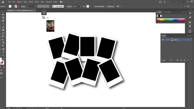 How To Make Photo Collage in Illustrator смотреть онлайн