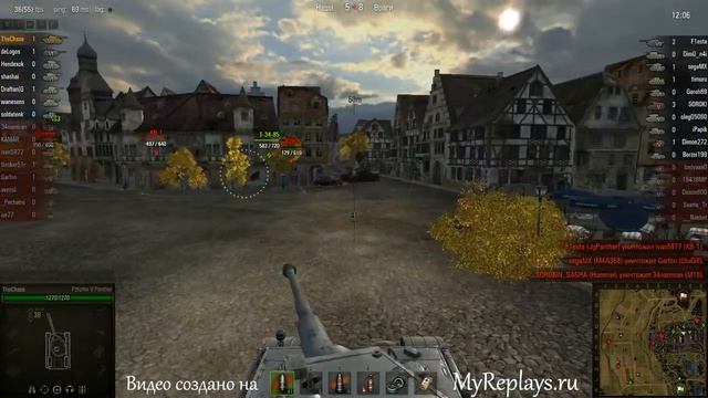WOT: Л. Зигфрида - PzKpfw V Panther - 3 фрага смотреть онлайн