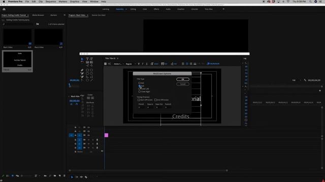 HOW TO CREATE ROLLING CREDITS (PREMIERE PRO) IN ONE MINUTE! смотреть онлайн