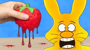 КАК СДЕЛАТЬ ФРУКТОВЫЙ СКВИШИ СЛАЙМ ДЛЯ ЖЕЛЕЙНОГО ЗАЙЦА ХАРИТОНА