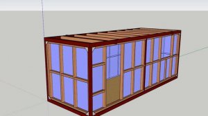 Бытовка из металлокаркаса 6х2,2