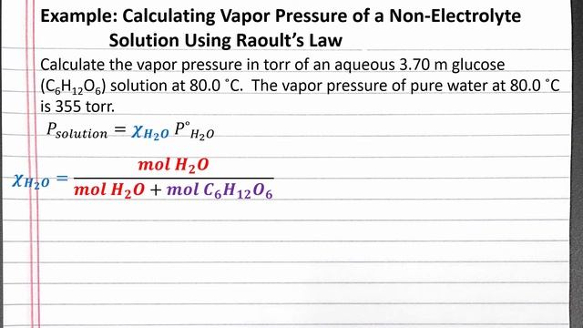 CHEM 201: Calculating Vapor Pressure of a Non-Electrolyte Solution Using Raoult's Law смотреть онлайн