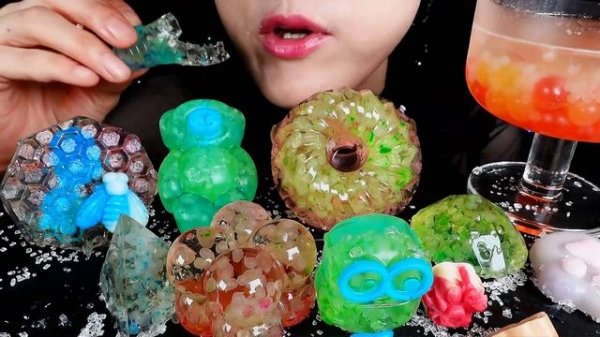 ASMR *HOMEMADE JELLY * 상큼함 팡팡 캐비어젤리 먹방 FRESH CAVIAR JELLY EATING SOUNDS MUKBANG / Nunsaegi ASMR 눈새기