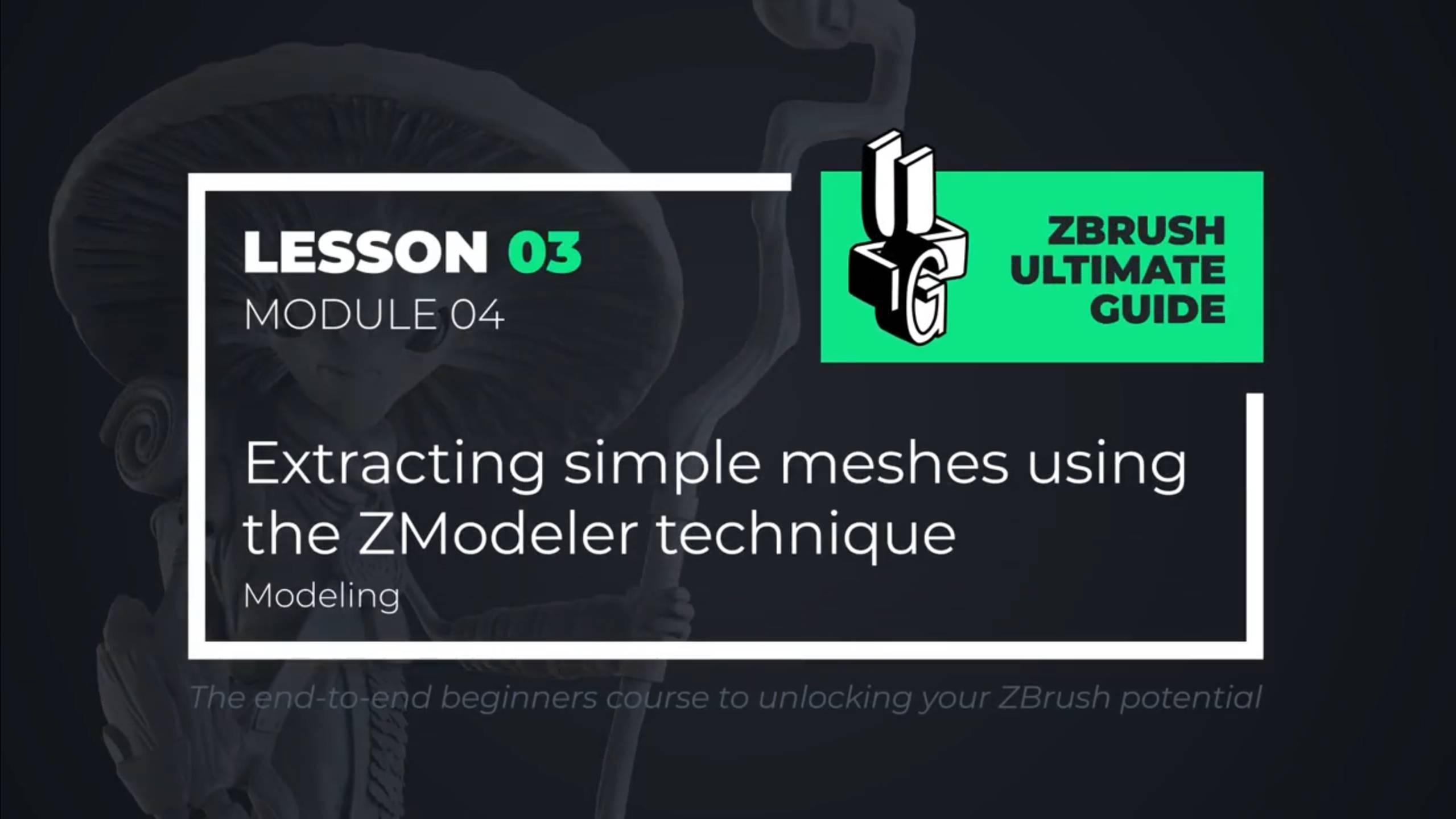 4-3 ZModeler extracting technique смотреть онлайн