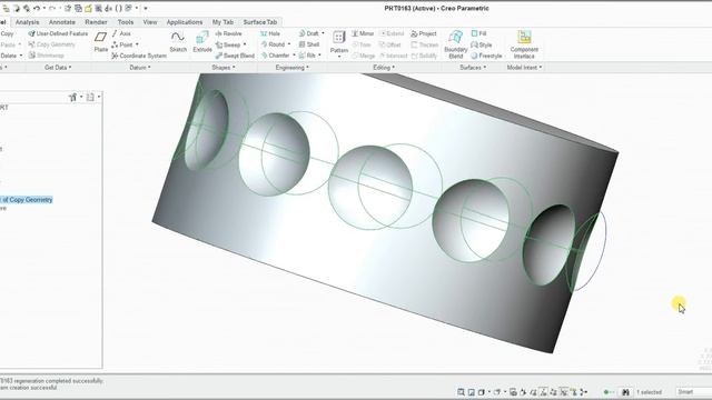 PTC Creo - Round Dimple on Cylinder смотреть онлайн