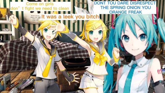 「TALKLOID」Miku and Rin fight and Len suffers, again. смотреть онлайн