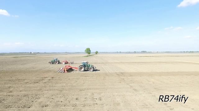 Rice Fields Leveling 2016 - FENDT 936 & 826 + MIGLIAVACCA & NOVAK 2/2