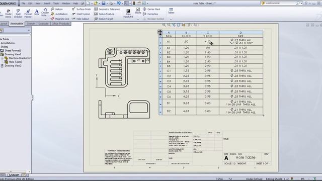 SolidWorks Tutorial: Hole Tables by SolidWize смотреть онлайн