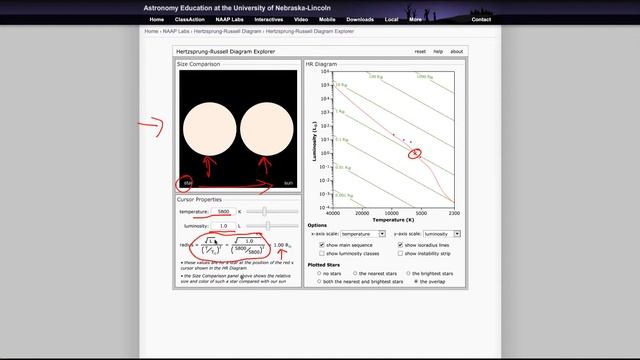 NAAP Lab 9 - Hertzsprung Russell Diagram Simulator Demo смотреть онлайн