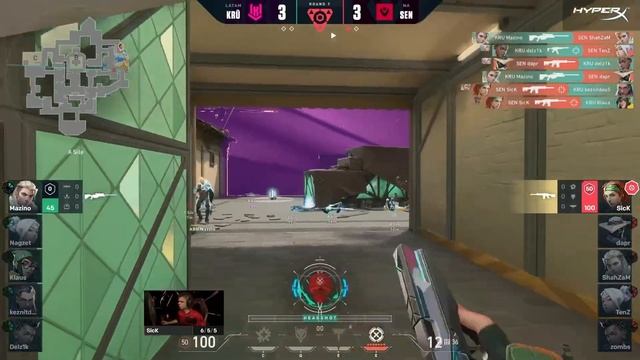 Sen Sick with a hella 1v3 Clutch | Sentinels Vs KRU | Valorant Champions смотреть онлайн