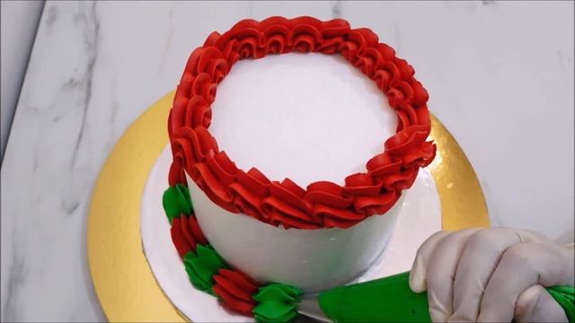 CHRISTMAS CAKE | SIMPLE CHRISTMAS CAKE DECORATING TUTORIAL FOR BEGINNERS | #christmascake 🎅🎄🌲 смотреть онлайн