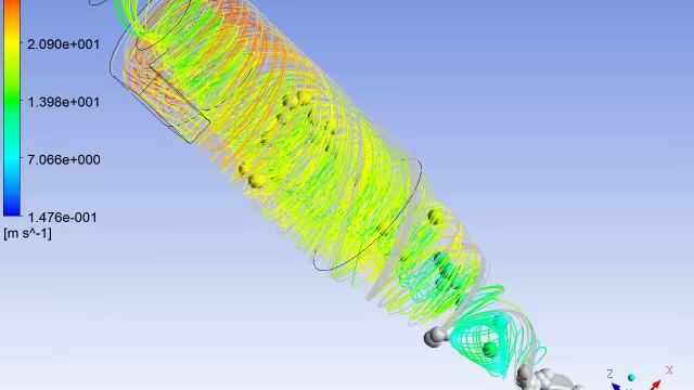 Cyclone Separator Simulation Performed Using ANSYS CFX-13 смотреть онлайн