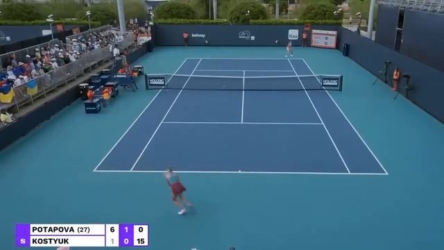 Anastasia Potapova Vs Marta Kostyuk Highlights | Miami Open 2023