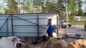 монтаж откатных ворот