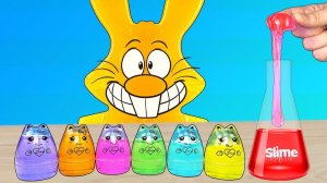 КАК СДЕЛАТЬ ЛАВА-ЛАМПУ И КРУТЫЕ ЭКСПЕРИМЕНТЫ СО СЛАЙМАМИ  ДЛЯ ЖЕЛЕЙНОГО ЗАЙЦА ХАРИТОНА