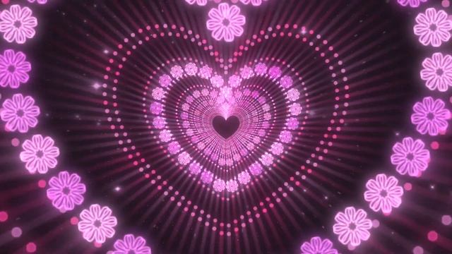Pink Heart Background💖Love Heart Tunnel Background Video No Sound | Heart Wallpaper Video [2 Hours] смотреть онлайн