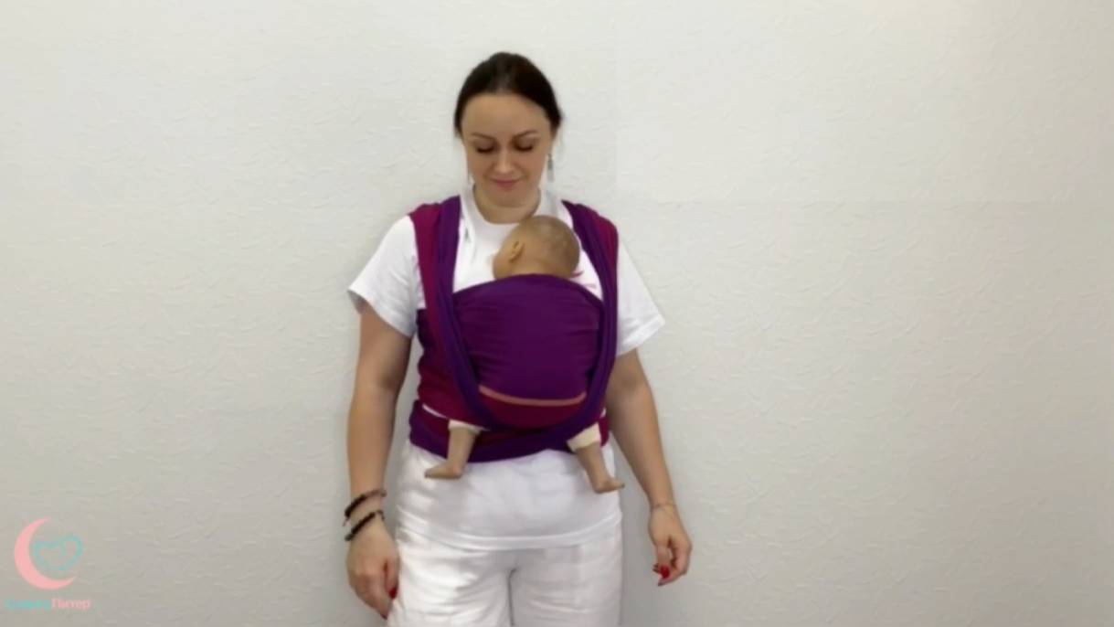 Крест над карманом (КНК) в тканом слинге-шарфе