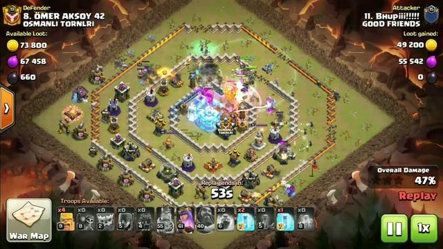 Quad quake yeti witch spam attack strategy | Th12 vs Th13 | Ring base 3 star attack strategy| coc смотреть онлайн