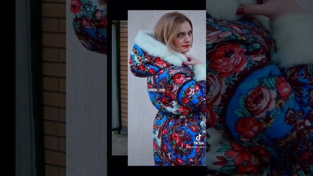 Пальто 🧥 «Цветы под снегом» голубой 💙 #sandravand смотреть онлайн