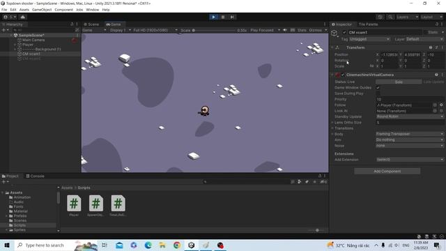 2D Camera trong Unity (Cinemachine Virtual Camera) смотреть онлайн