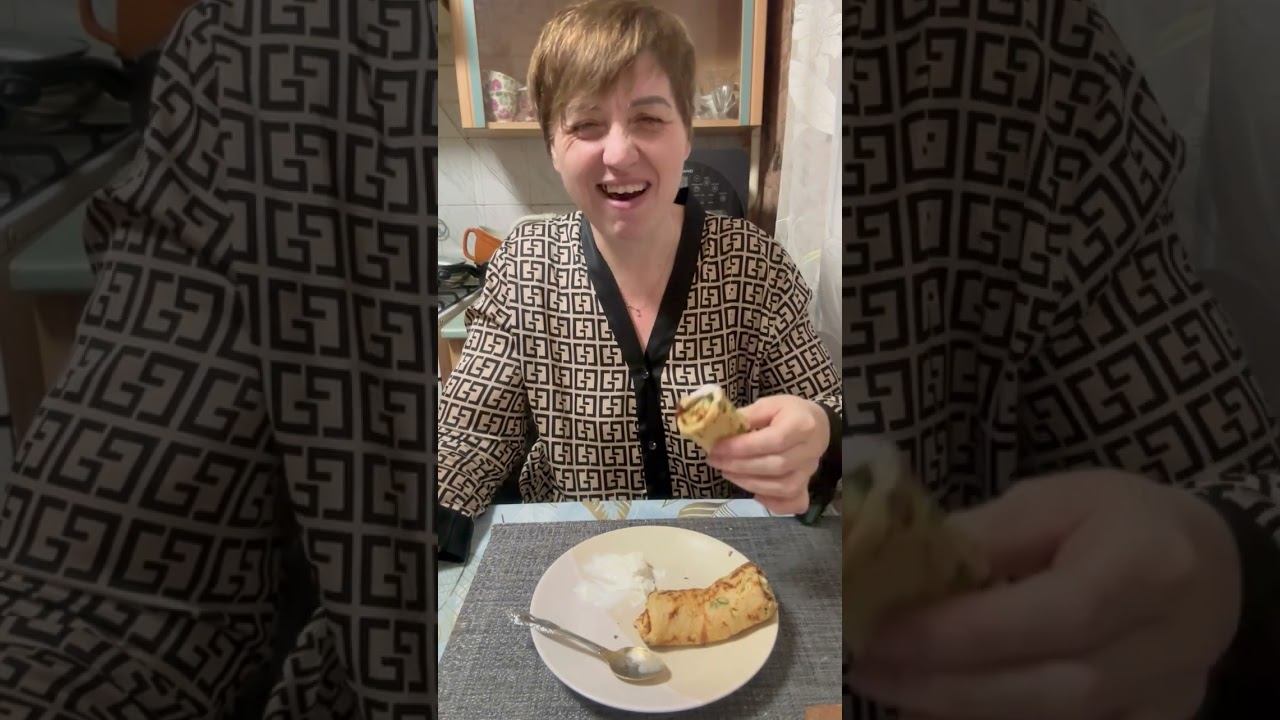 Блинчики сырные на завтрак|| мукбанг