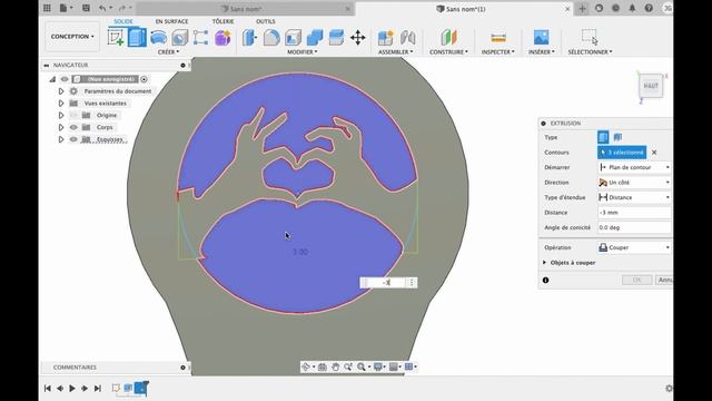 FUSION360-POCHOIR à l'aide d'un SVG смотреть онлайн