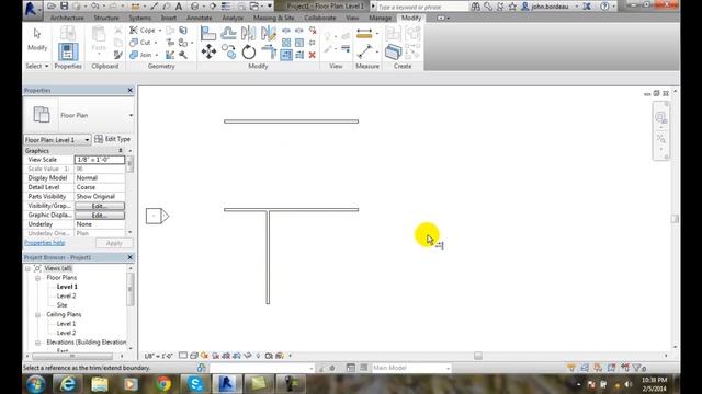 Revit 05-17 Using the Trim Extend Single Element Tool смотреть онлайн