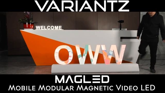 Variantz MAGLED Freestanding Smart Magnetic Modular Motion Video LED Signage for Commercial & Event смотреть онлайн