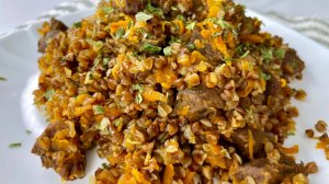 🍲 Гречка с кониной: готовлю сытный обед для всей семьи, пошаговый рецепт