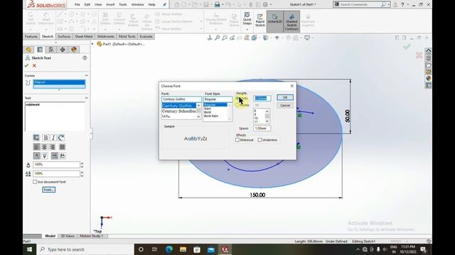 Solidwork tutorial no5 how to create ellipse, point, text, extend #solidworkstutorialsforbeginners смотреть онлайн