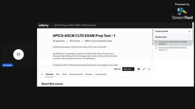 CLTD Exam Practice Test | CLTD EXAM On Udemy Less Than 500 INR  | APICS -CLTD Practice Test