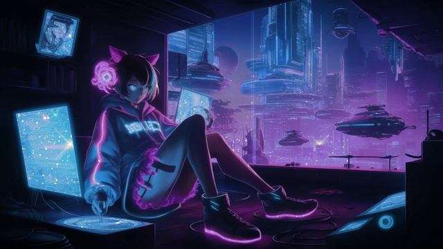 Lofi futuristic cyberpunk electronic Neon Dreams 🌭🍿🧃 смотреть онлайн