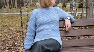 Теплый зимний Женский свитер. Вязание крючком. Warm winter sweater for women. Crochet Tutorial