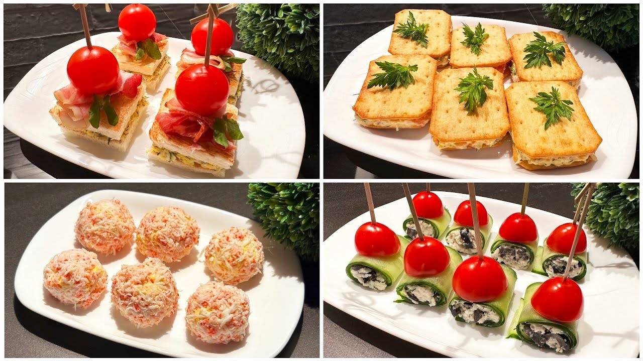 Закуски за 5 Минут на ПРАЗДНИЧНЫЙ СТОЛ! Вкусные и Быстрые закусочные Бутерброды! смотреть онлайн