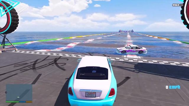 ПРОЕХАЛ ВОДНЫЕ КОЧКИ НА ГИГАНТСКОЙ САМОЙ ДЛИННОЙ MARUTI SUZUKI WAGON R В ГТА 5! ЭКСПЕРИМЕНТЫ В GTA 5 смотреть онлайн