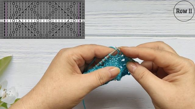 Lace Stitch Knit Pattern| Ajourmuster stricken| Punto traforato ai ferri | Punto calado a dos aguja смотреть онлайн