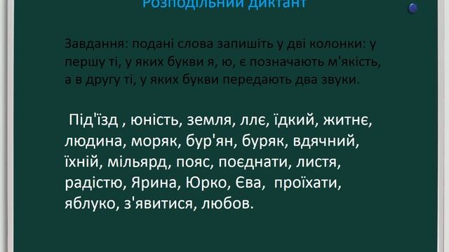 Співвідношення звуків і букв. Звукове значення букв я, ю, є, ї та щ смотреть онлайн