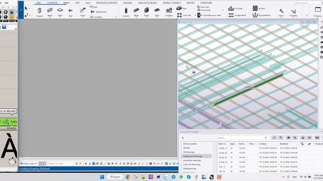 Grasshopper Tekla Drawing: Automatic create 66 drawings Purlin смотреть онлайн