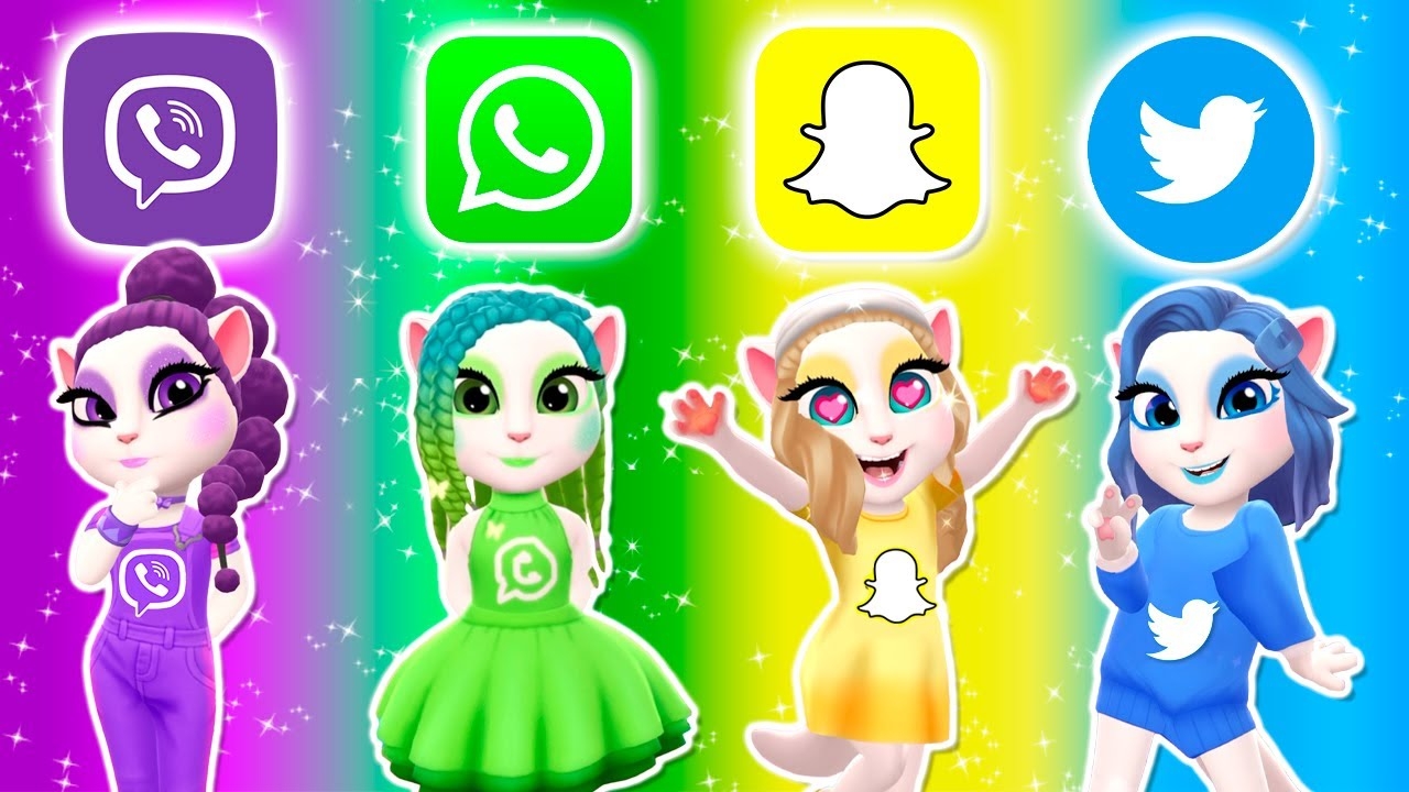 📹 My talking Angela 2 | Social Media | Viber, SnapChat, Twitter, Whats app | new update | cosplay смотреть онлайн
