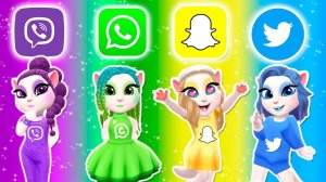📹 My talking Angela 2 | Social Media | Viber, SnapChat, Twitter, Whats app |  new update | cosplay