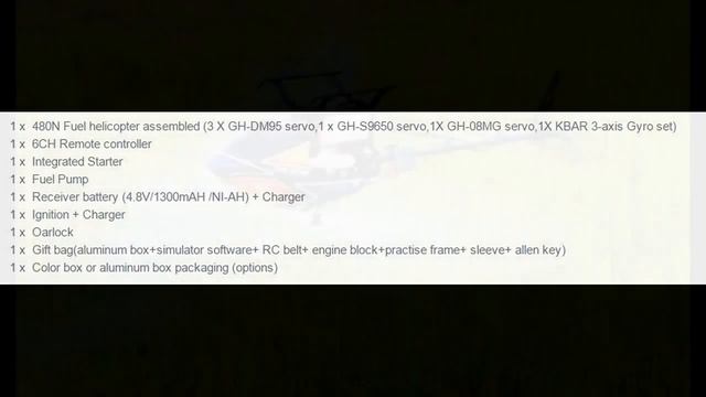 Global Eagle 480N 2.4G 6CH DFC Fuel Oil Nitro RC Helicopter RTF смотреть онлайн