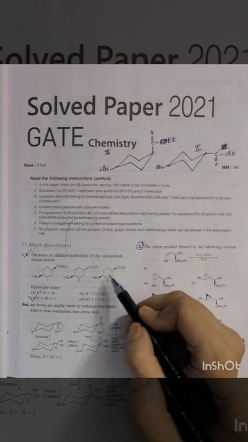 GATE CHEMISTRY | ALKALINE HYDROLYSIS | 2022 QUESTIONS. #gatechemistry #alkalinehydrolysis #reaction смотреть онлайн