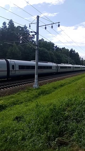 Пролёт «Сапсана» на приличной скорости 🚄 смотреть онлайн