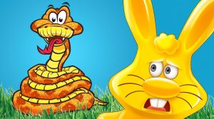 Змея Амурский полоз и желейный заяц Харитон