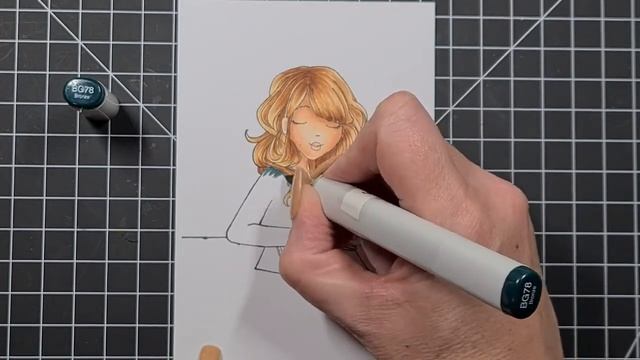 Stamping Bella Mochi Girl with Copics смотреть онлайн