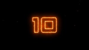 #футаж Neon Countdown of the fiery 10 seconds, Обратный отсчет огненных 10 секунд 3