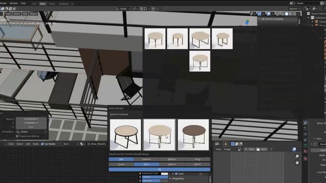 Asset Manager - Furniture - ArchViz Exterior Addon for Blender смотреть онлайн